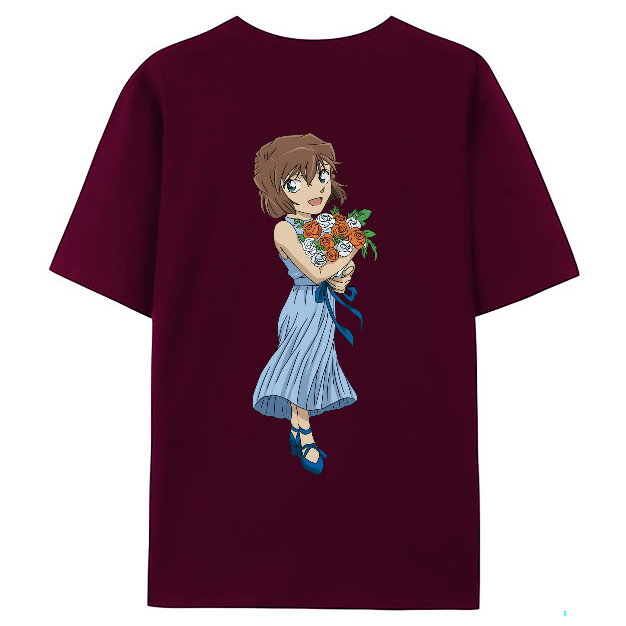 （画像用） 名探偵コナン 灰原 哀 はいばら あい Detective Conan Anita Hailey、Vi Graythorn Haibara Ai レディース半袖Tシャツ(バックプリント)
